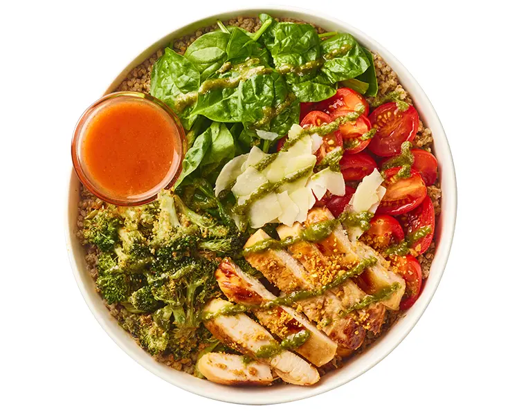 Saturday — Chicken Pesto Parmesan Bowl at Freshii Sundance