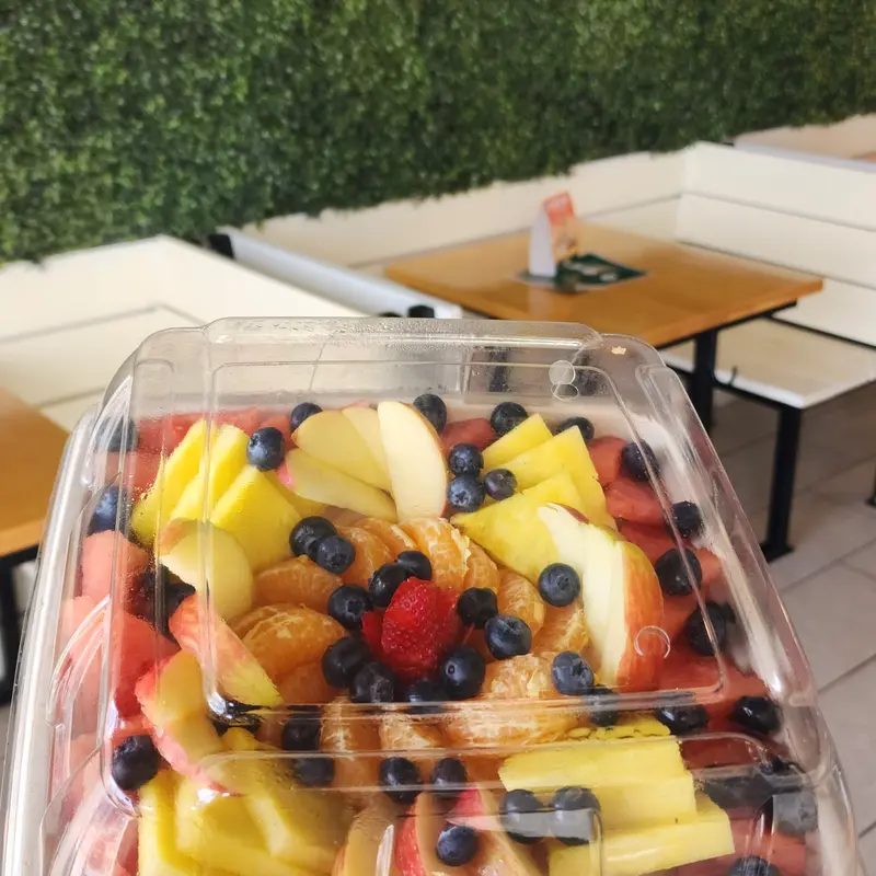 Fresh fruit platter prepared for catering at Freshii Sundance