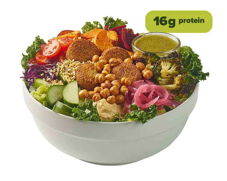 Habibii bowl with falafel available at Freshii Sundance