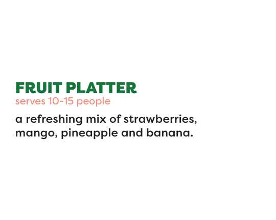 Fresh fruit platter from the Freshii catering menu
